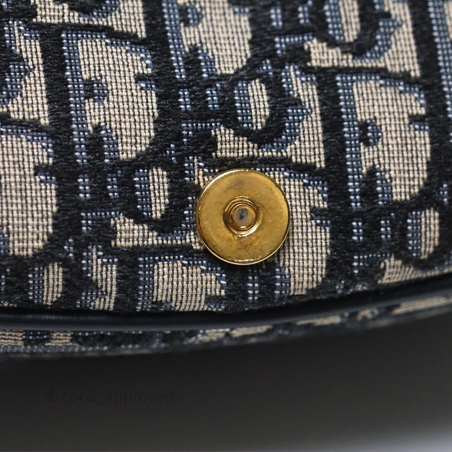 Christian Dior Medium Bobby Bag Blue Oblique Jacquard Canvas