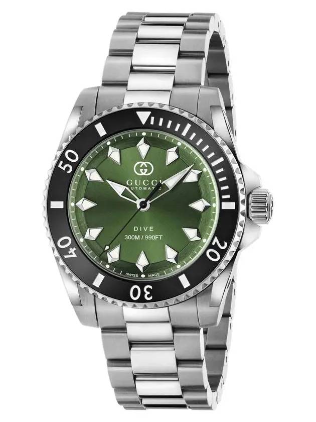 Luxury Gucci Trending 2025 Dive Automatic Watch Green Silver