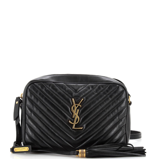 Luxury Saint Laurent Lou Camera Bag Matelasse Chevron Leather Small