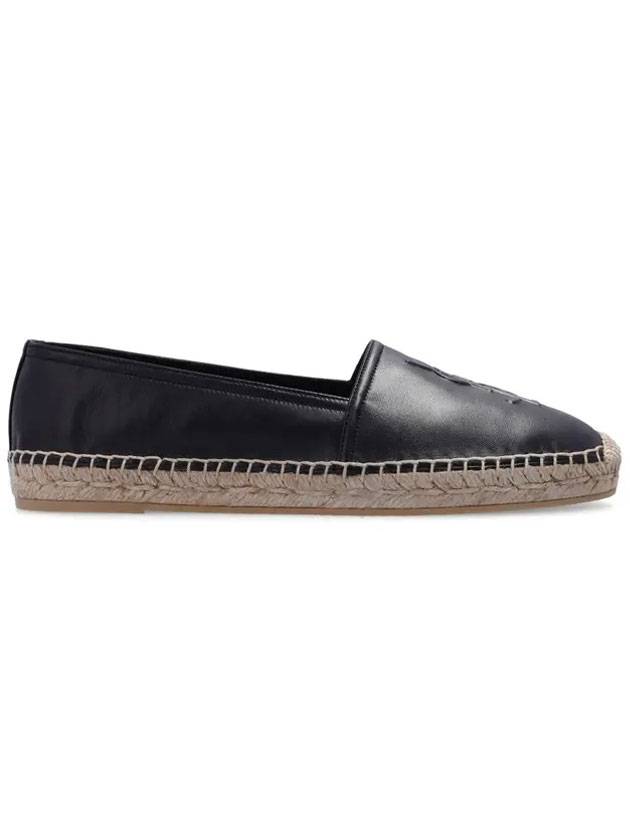 Luxury Saint Laurent Leather Espadrilles Black