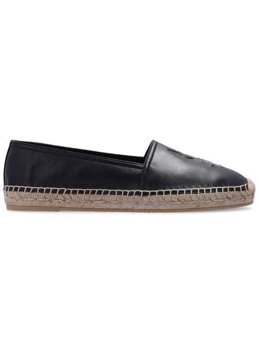 Luxury Saint Laurent Leather Espadrilles Black