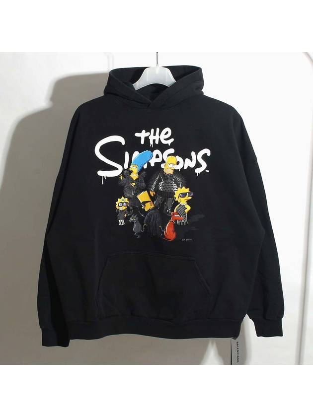 Luxury Balenciaga The Simpsons Printed Hoodie Black