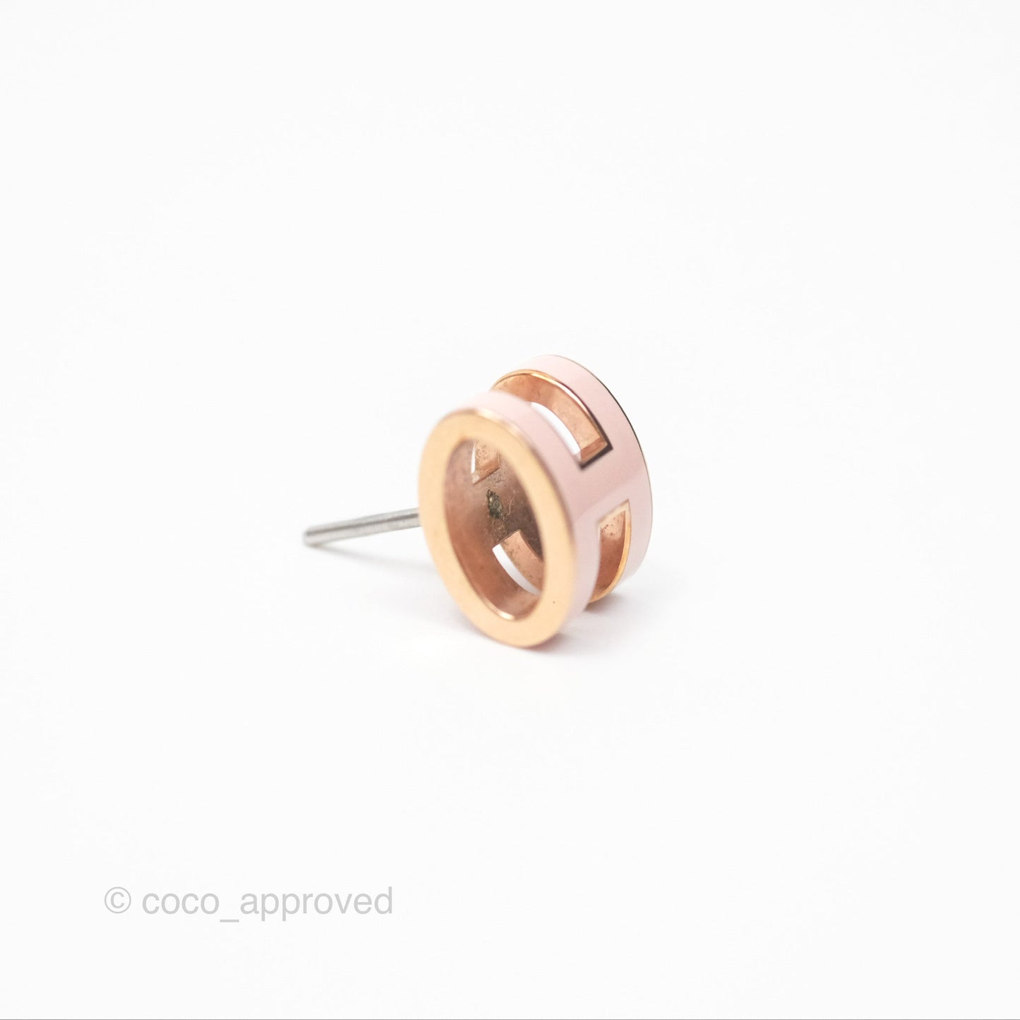 Hermès Pop H Earrings Rose Dragee 5U Rose Gold Hardware
