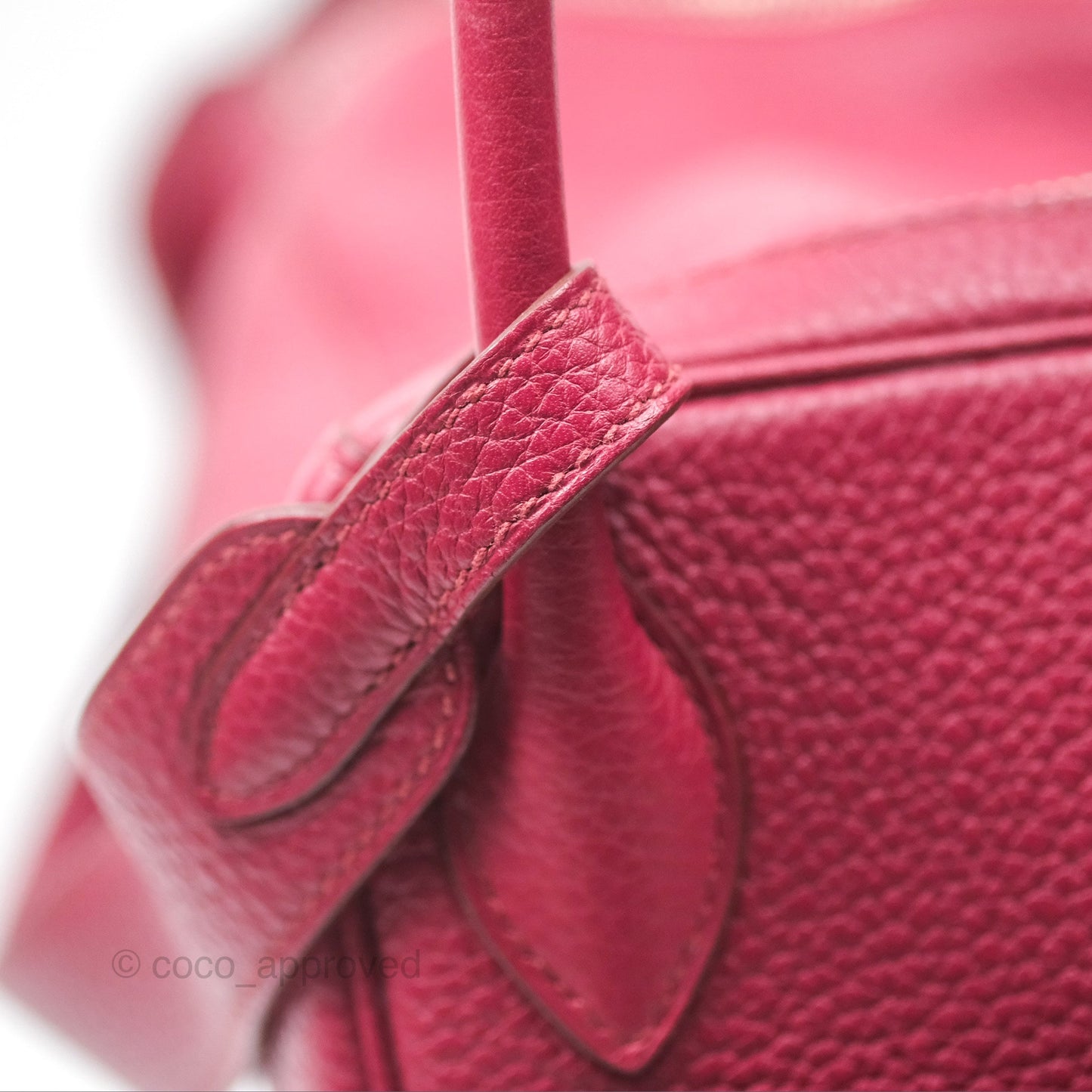 Hermès Lindy 30 Rubis Clemence Palladium Hardware