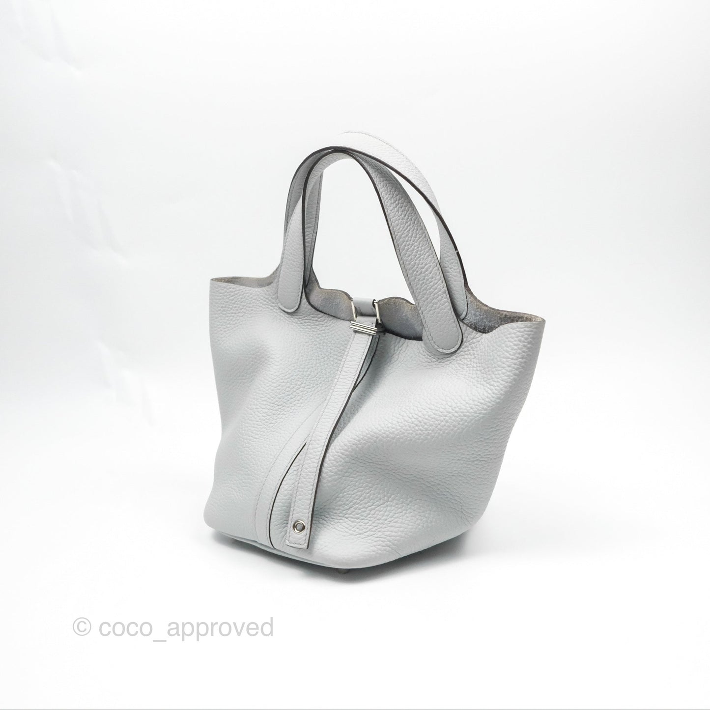 Hermès Picotin Lock 18 Bleu Pale Taurillon Clemence Palladium Hardware