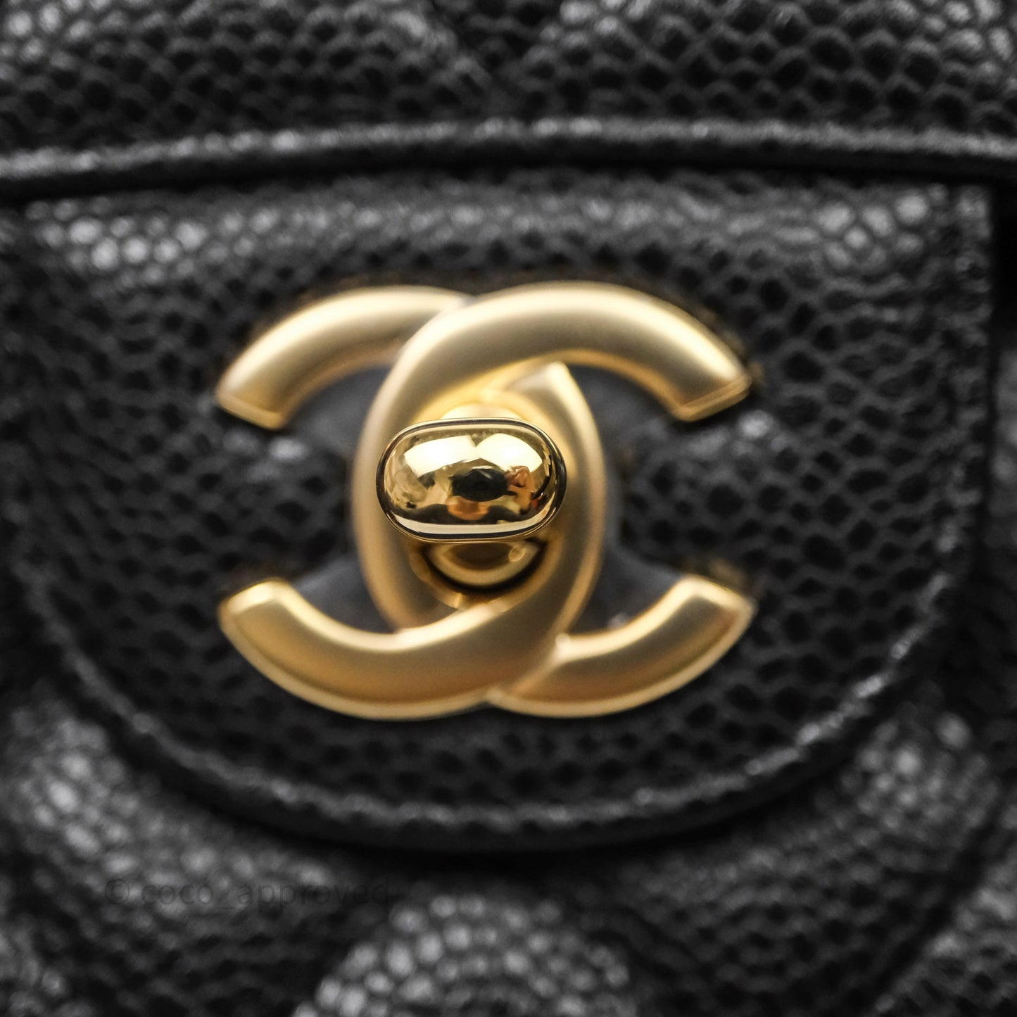 Chanel Classic Medium Flap Quilted Black Caviar Gold Hardware