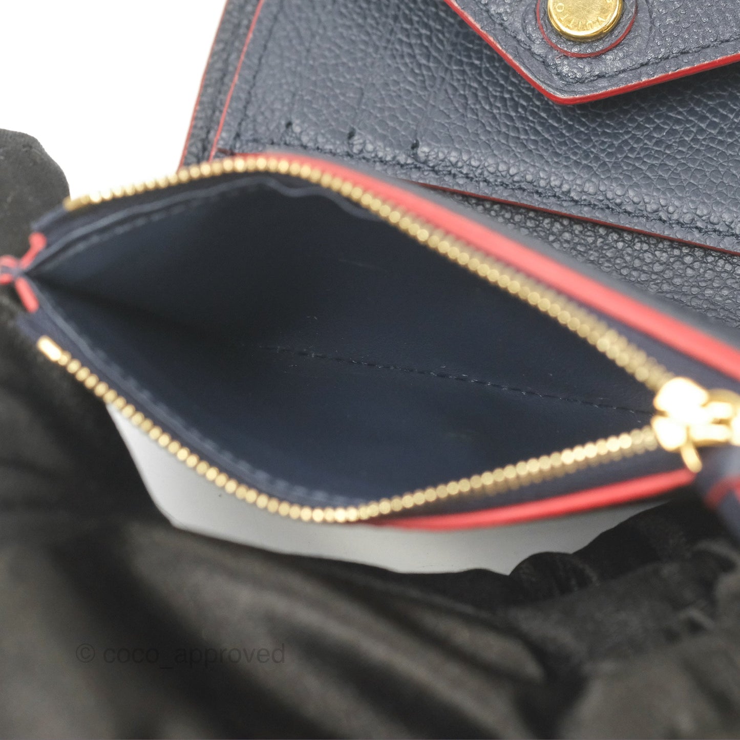 Louis Vuitton Victorine Wallet Marine Rouge Monogram Empreinte