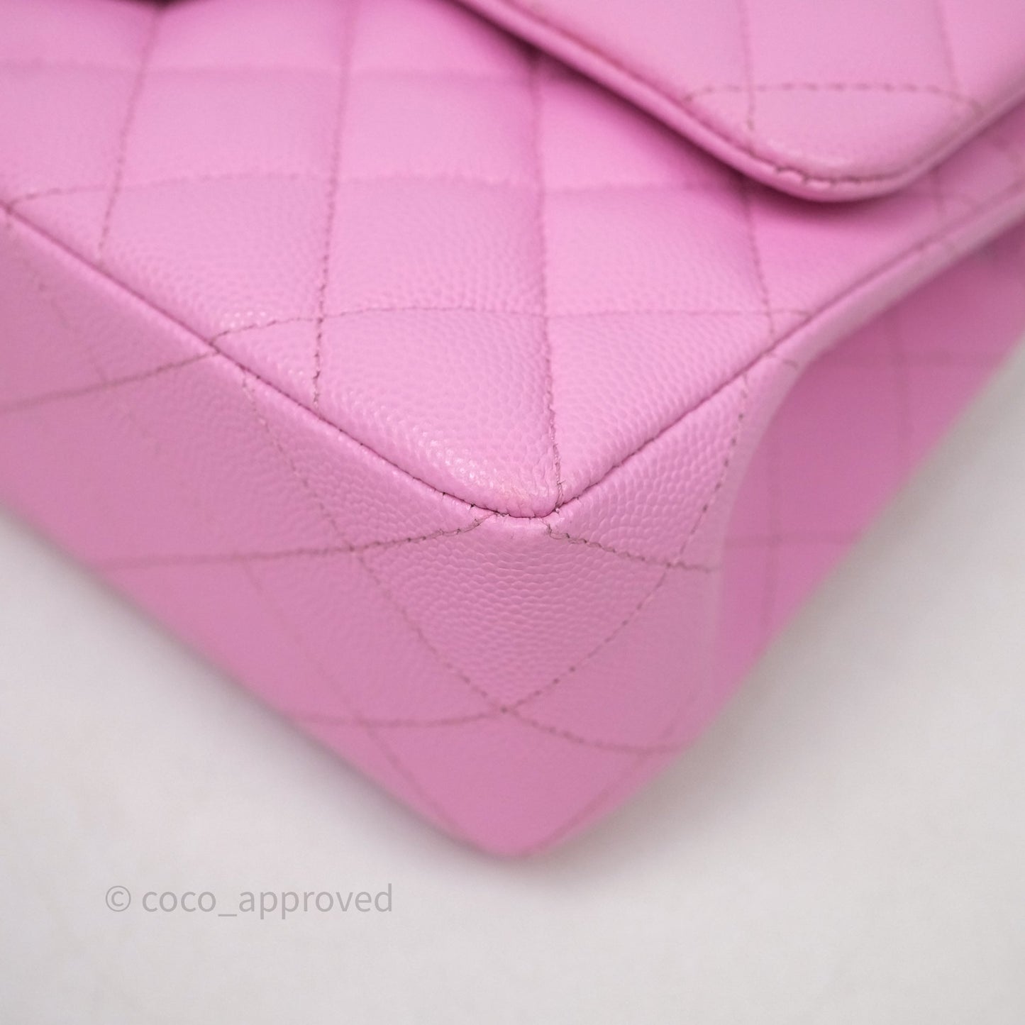 Chanel Small Classic Flap Quilted Pink Caviar Gold Hardware