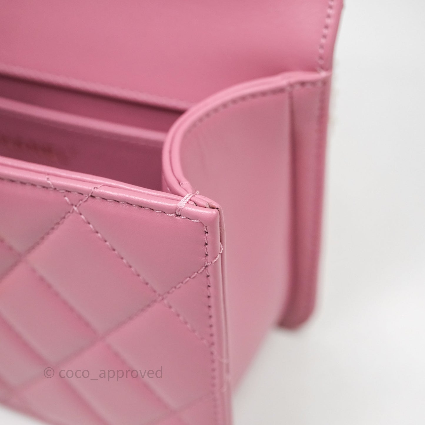 Chanel Quilted Mini Perfect Fit Adjustable Pink Calfskin Gold Hardware