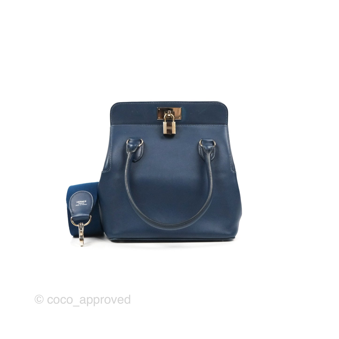 Hermès ToolBox 20 Navy Swift Palladium Hardware