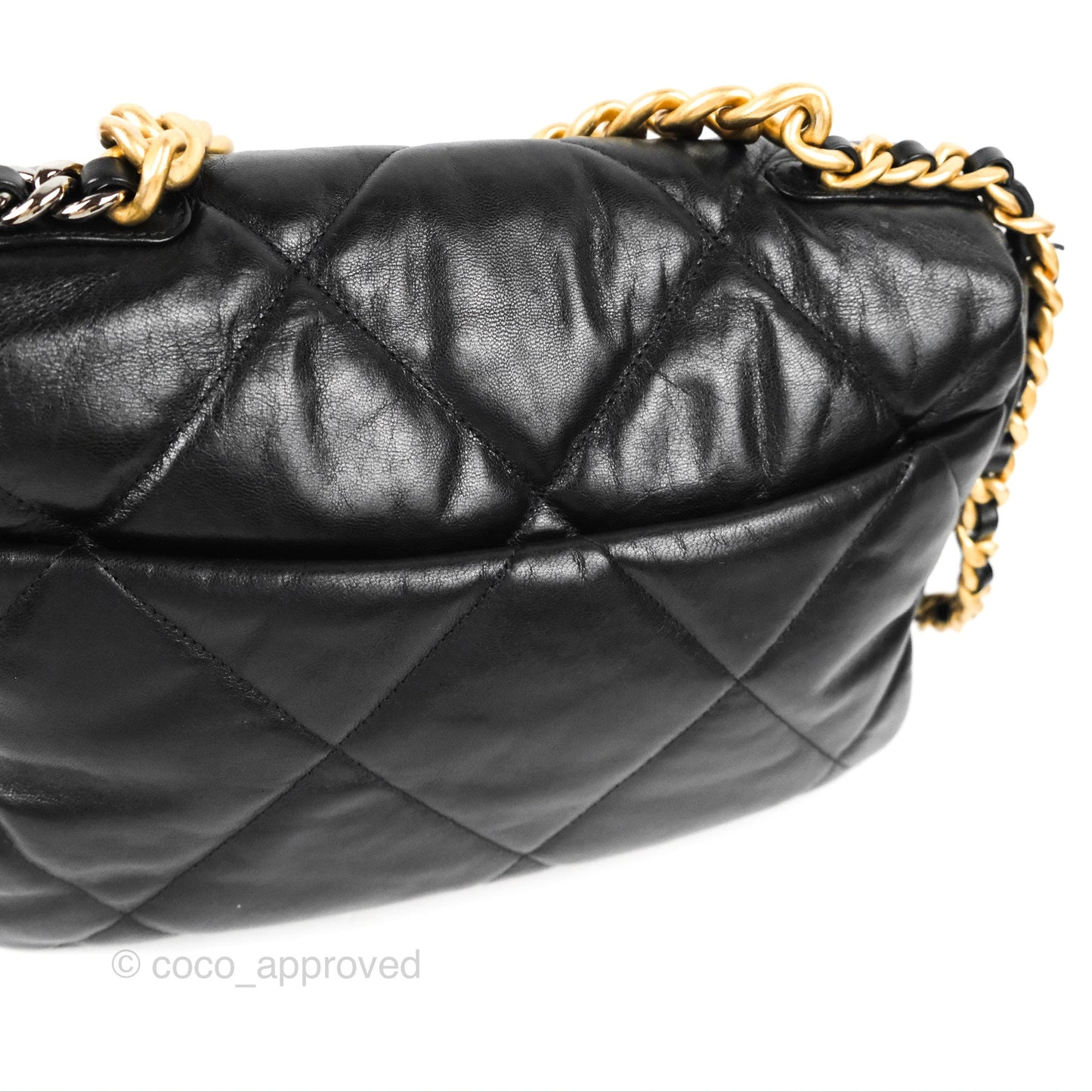 Chanel 19 Medium Black Goatskin Mixed Hardware