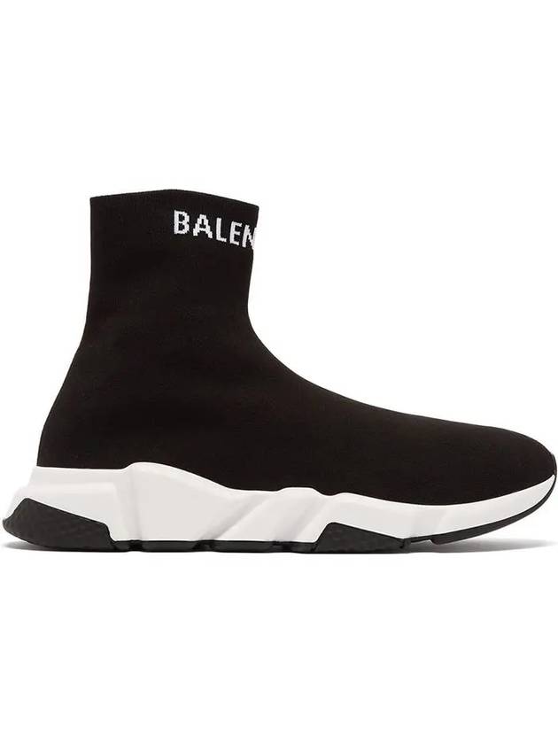 Luxury Balenciaga Speed Logo High Top Sneakers Black