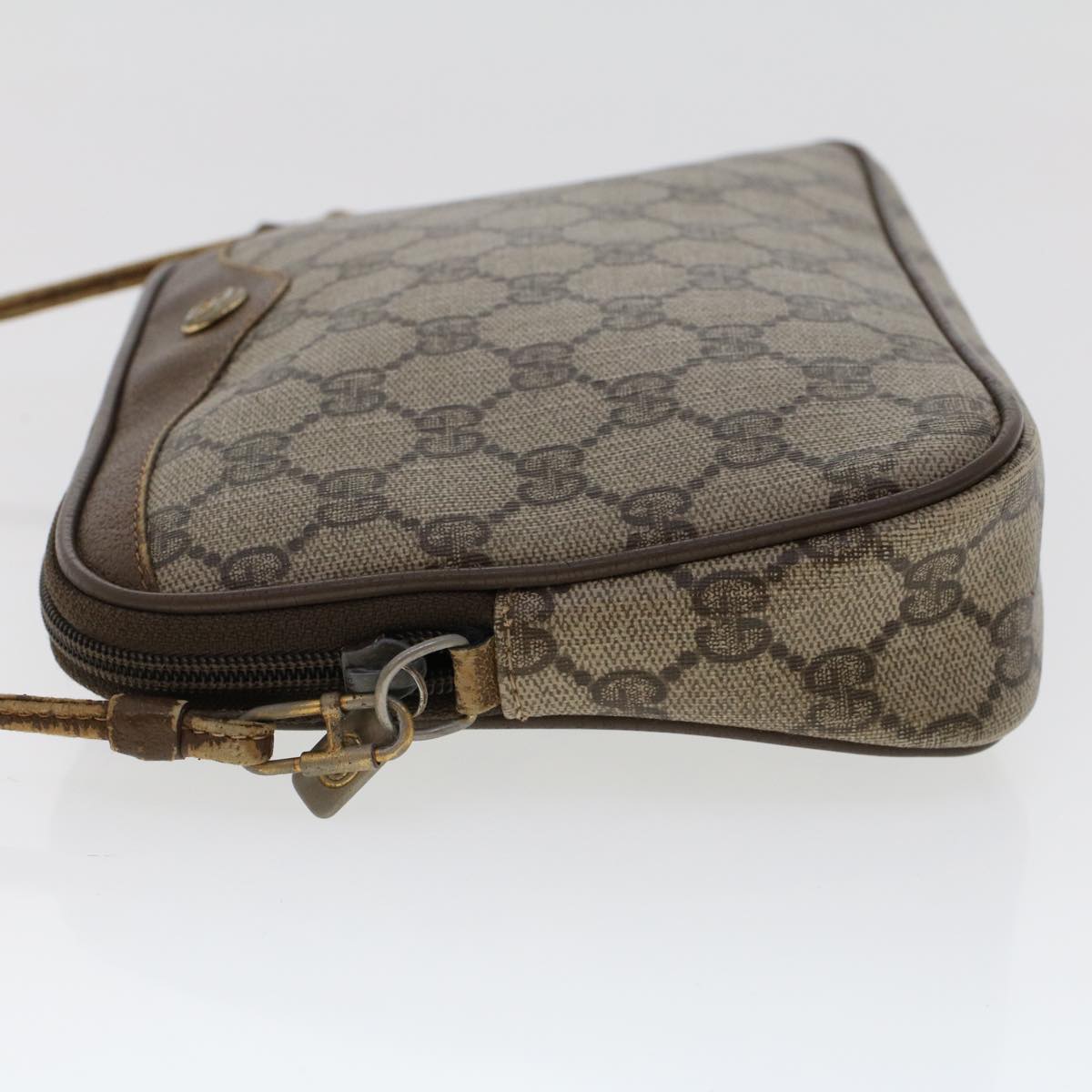 Luxury Gucci GG Canvas Shoulder Bag PVC Leather Beige  48136