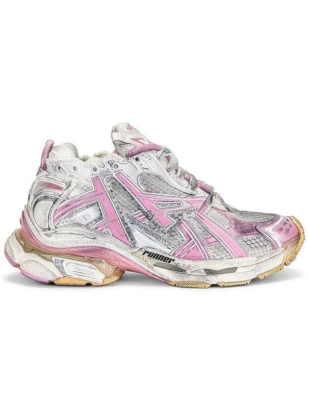 Luxury Balenciaga Runner Low Top Sneakers White Pink