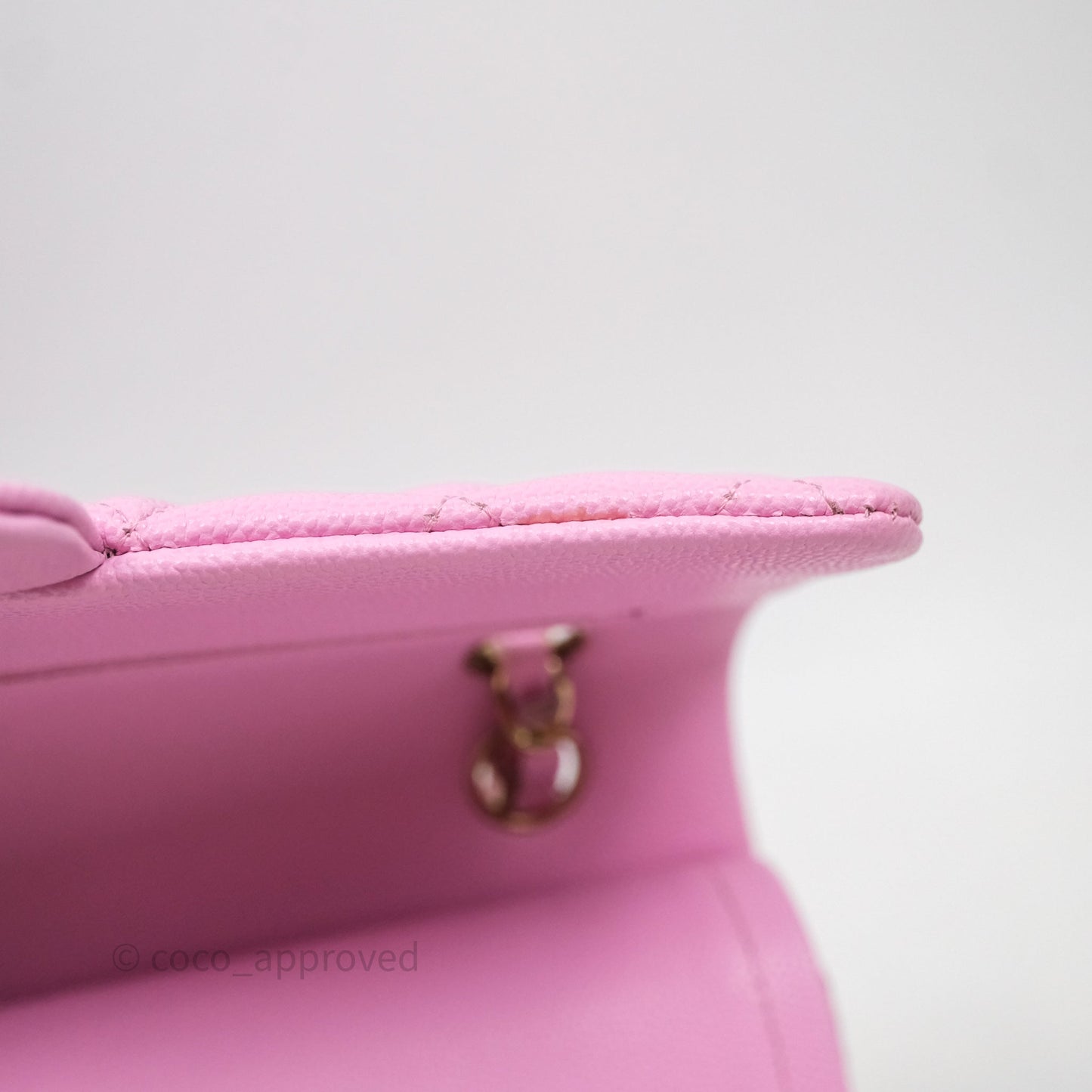 Chanel Small Classic Flap Quilted Pink Caviar Gold Hardware