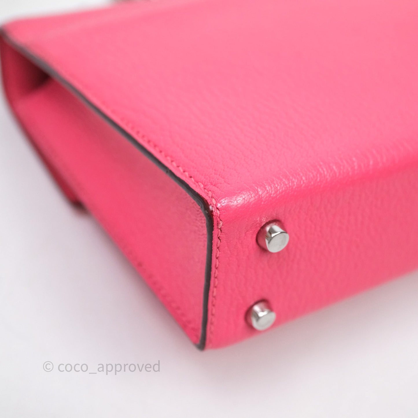 Hermès Mini Verrou Chaine Bag Rose Lipstick U5 Chevre Mysore Palladium Hardware