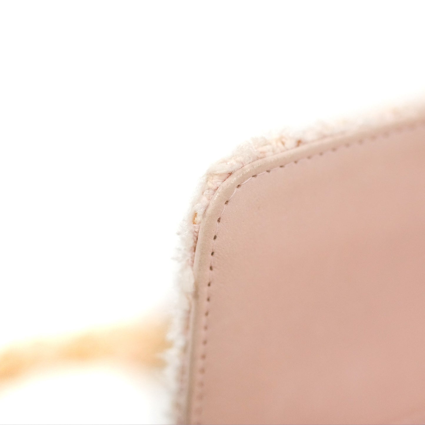 Chanel Classic M/L Medium Quilted Double Flap Pink Tweed Matte Gold Hardware