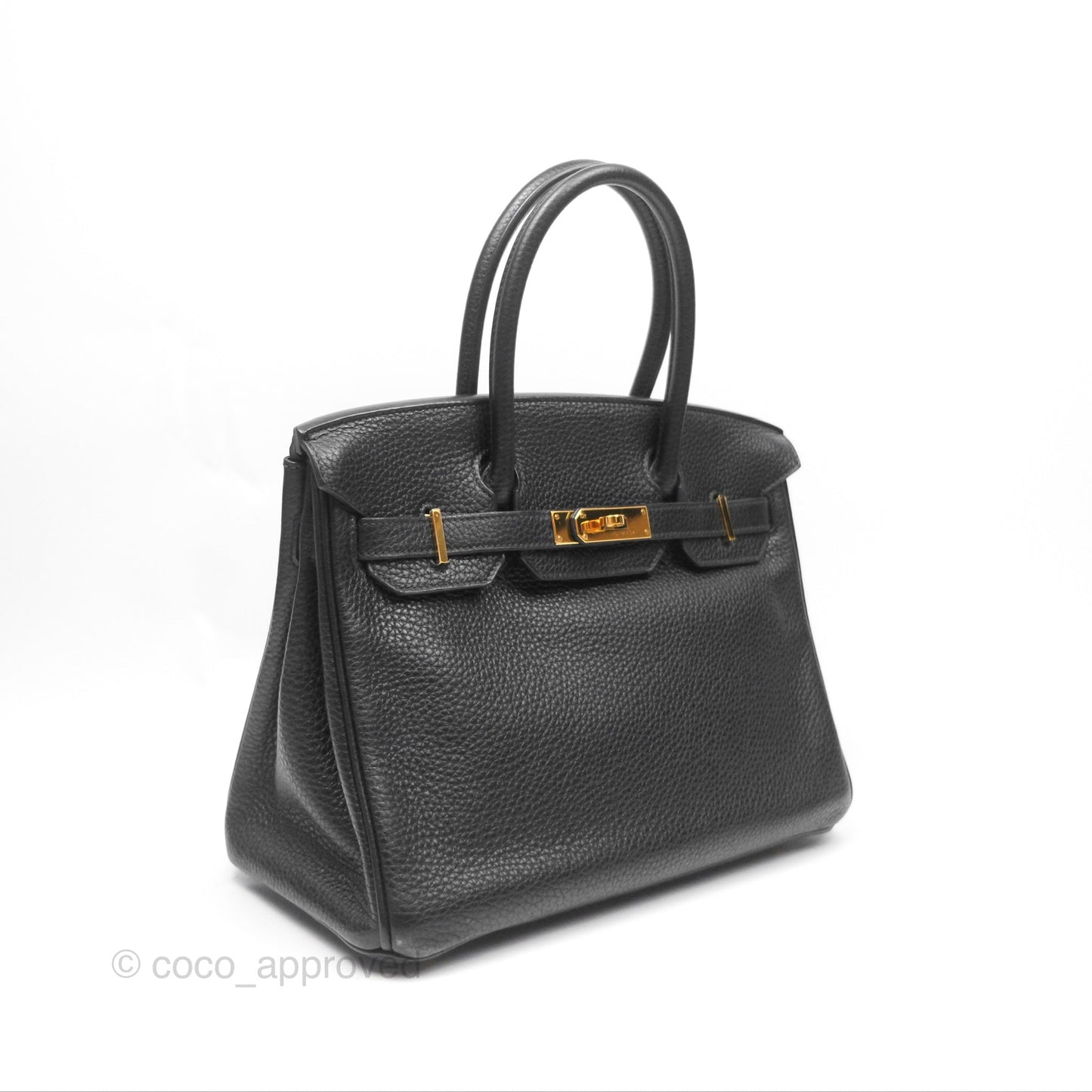 Hermès Birkin 30 Retourne Black Noir 89 Clemence Gold Hardware