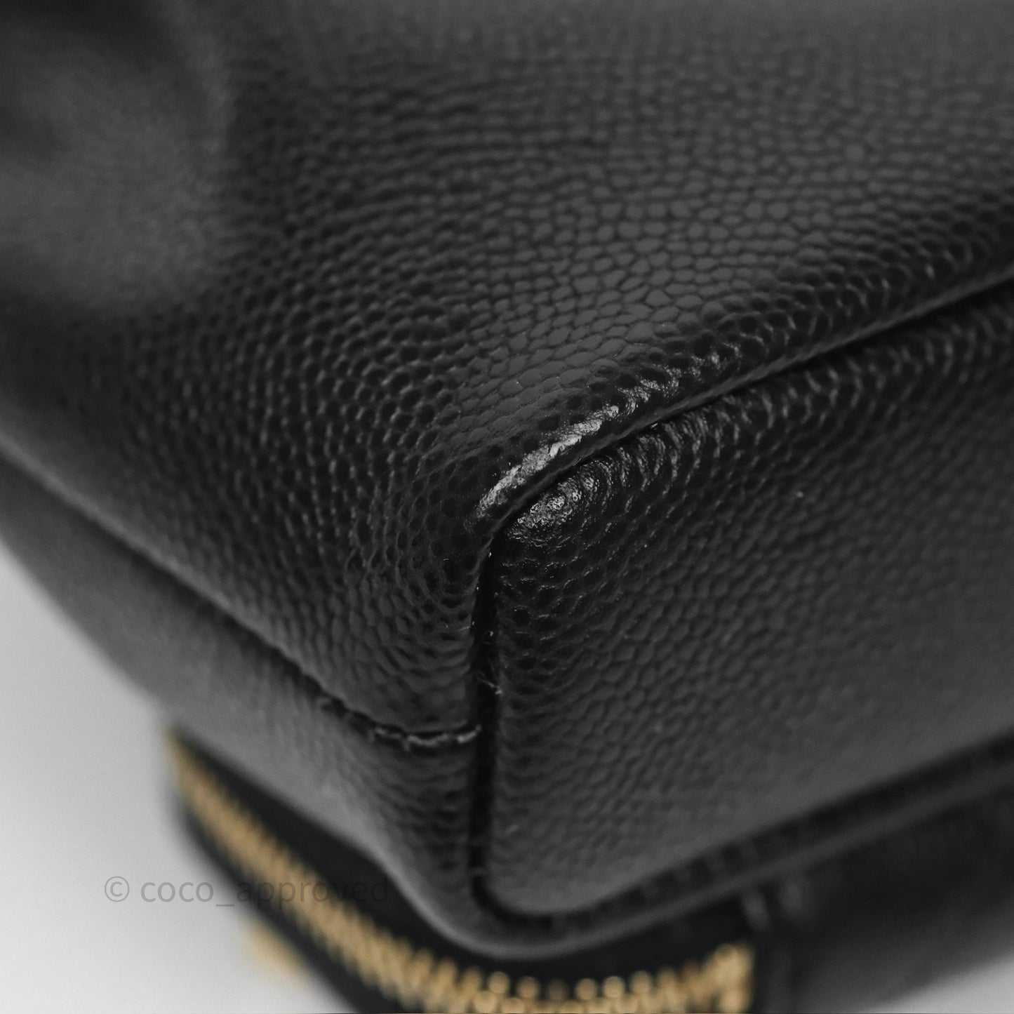 Chanel Mini Pocket Bucket Bag Black Caviar Gold Hardware