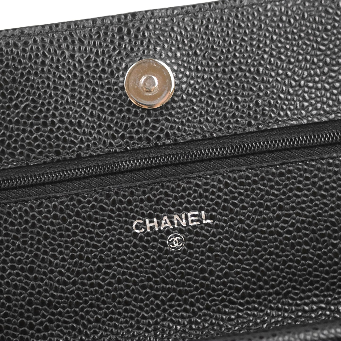 Chanel Quilted WOC Black Caviar Silver Hardware