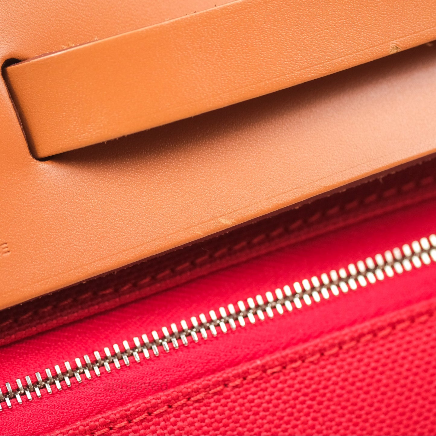 Hermès Herbag Zip 31 Rouge Tomate S5/ Naturel 27 Canvas Palladium Hardware