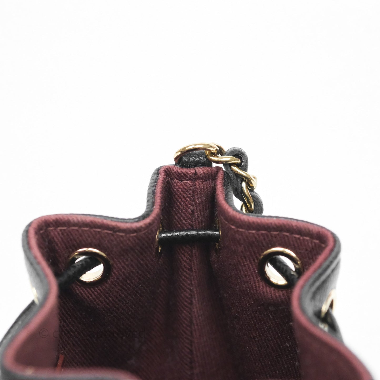 Chanel Mini Pocket Bucket Bag Black Caviar Gold Hardware