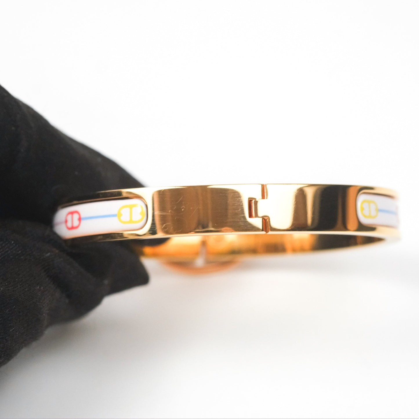 Hermès Mini Clic Chaine D'ancre Farandole Bracelet Pastel Acidulé Rose Gold Hardware