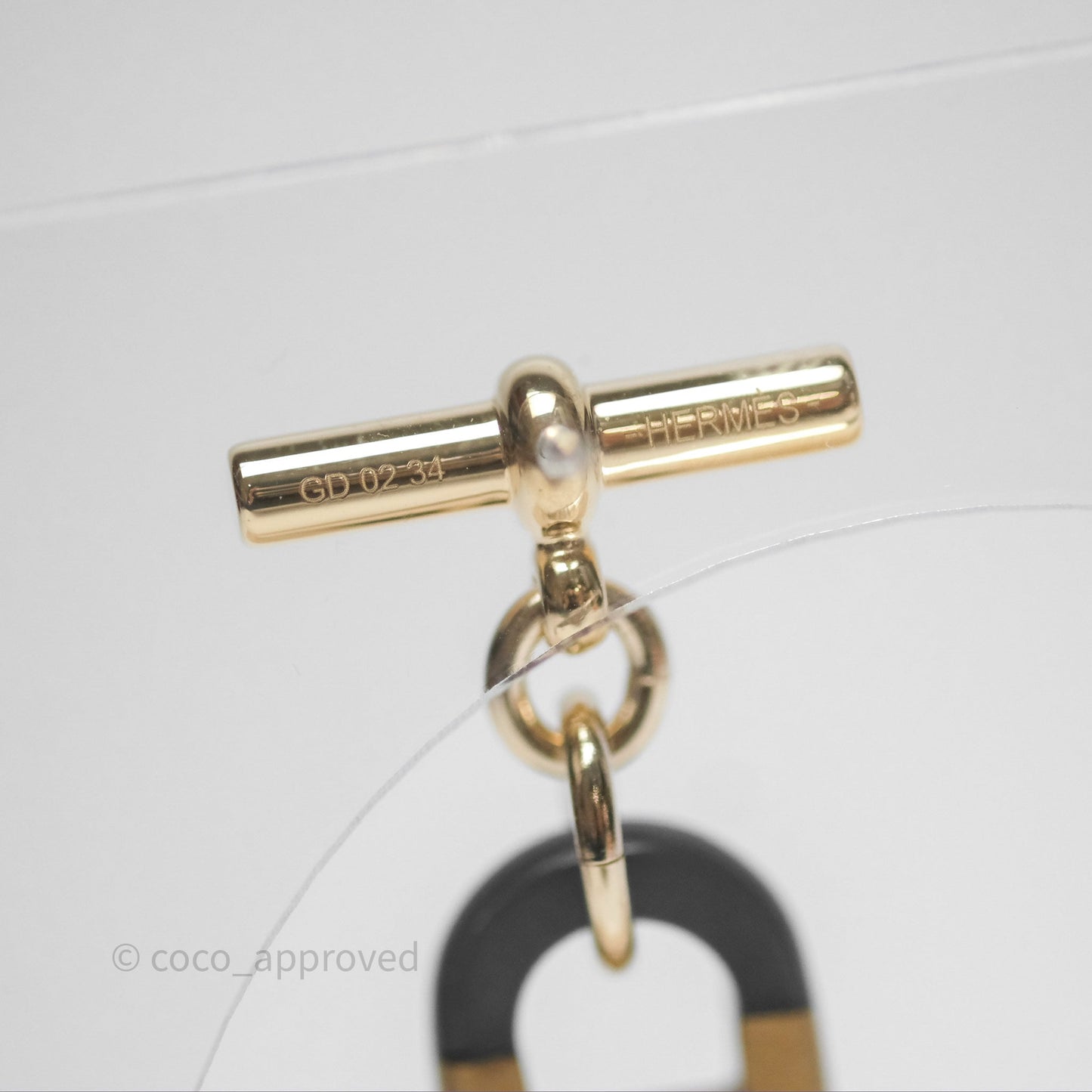 Hermès Sur Mer Earrings Small Model Black/ Gold Tone