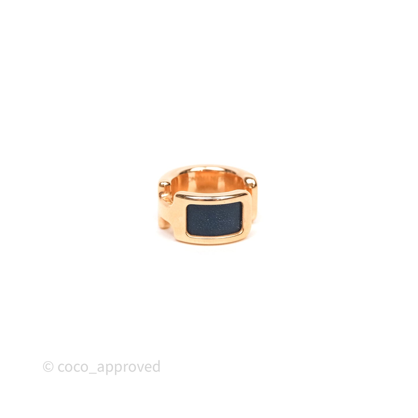 Hermes Olympe Ear Cuff Small Model Bleu Saphir Rose Gold