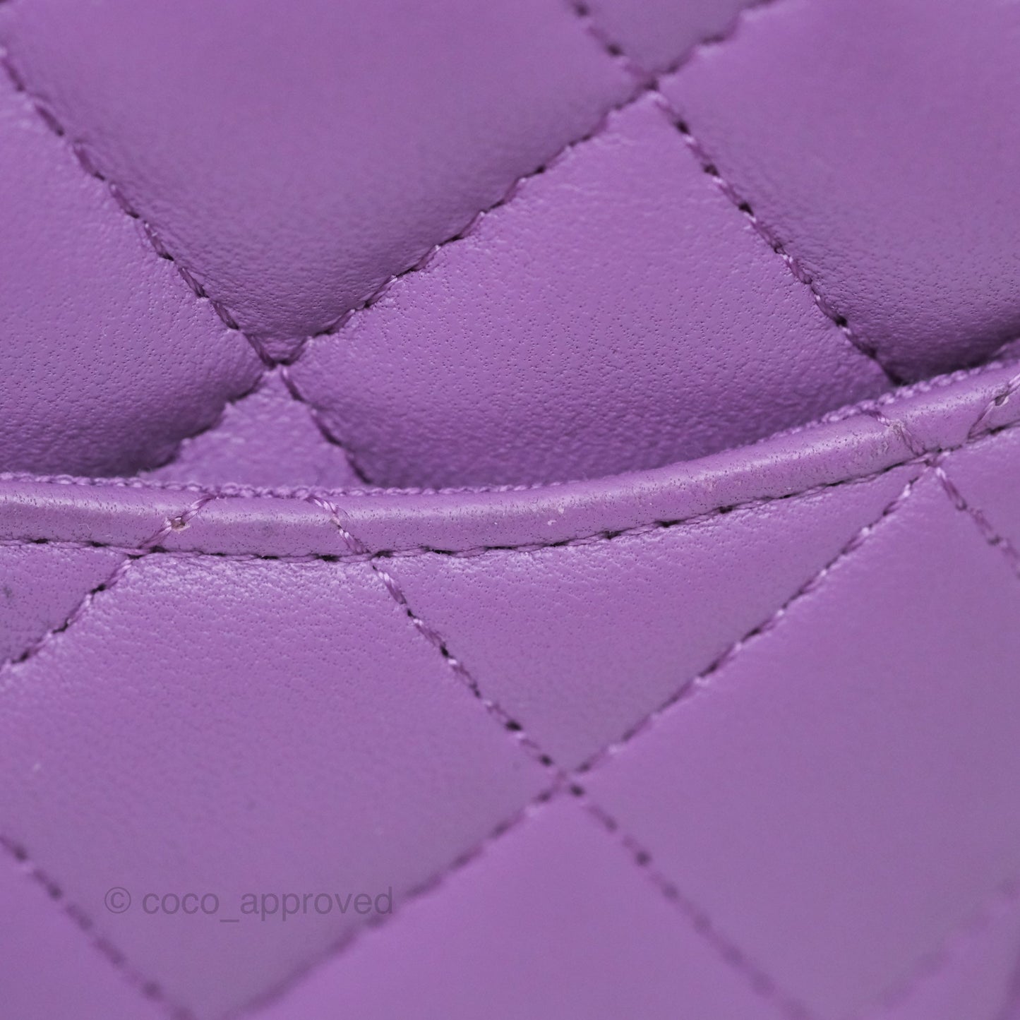 Chanel Small Heart Bag Purple Lambskin Gold Hardware 22S