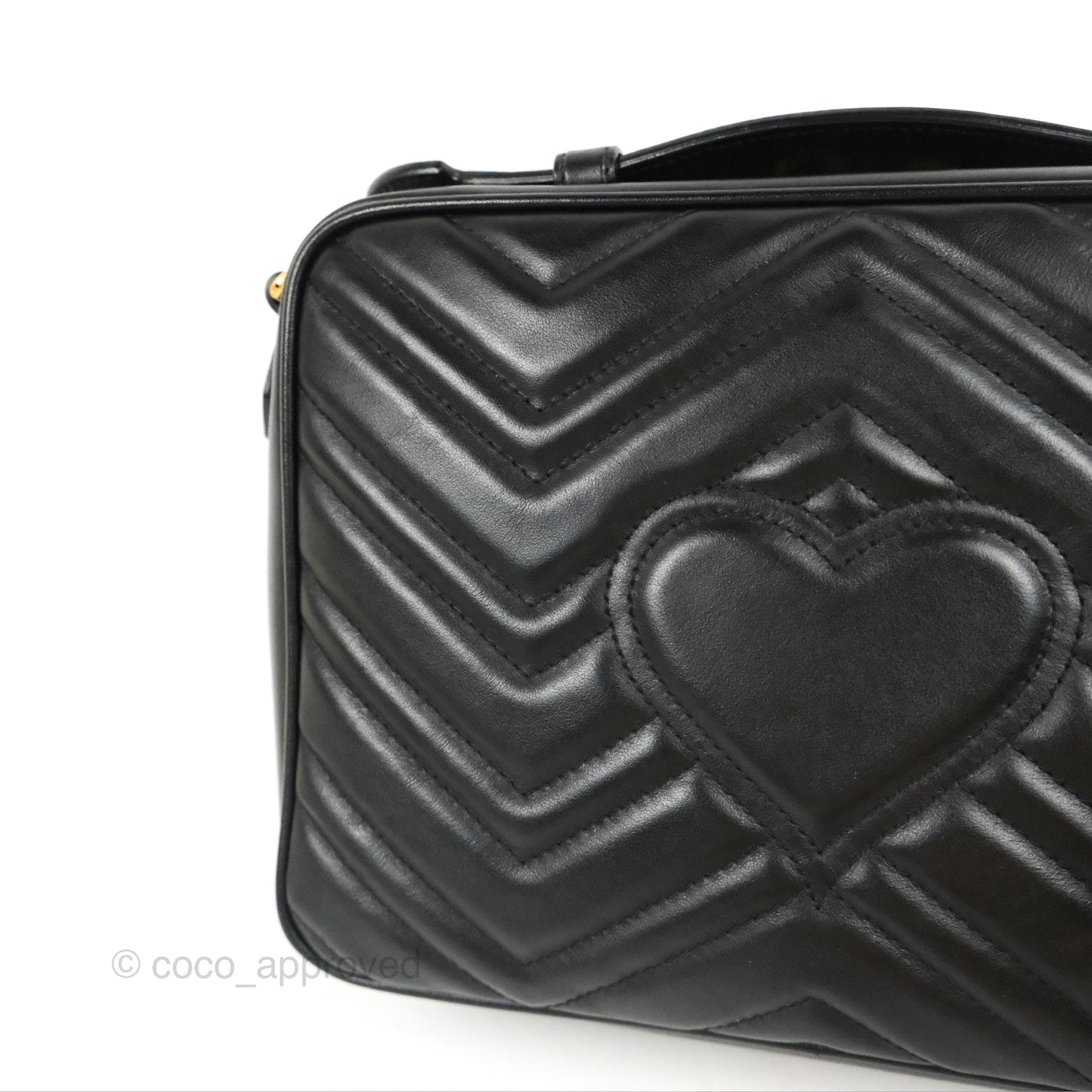 Gucci Small GG Marmont Shoulder Bag Matelasse with Sylvie Web Strap Black