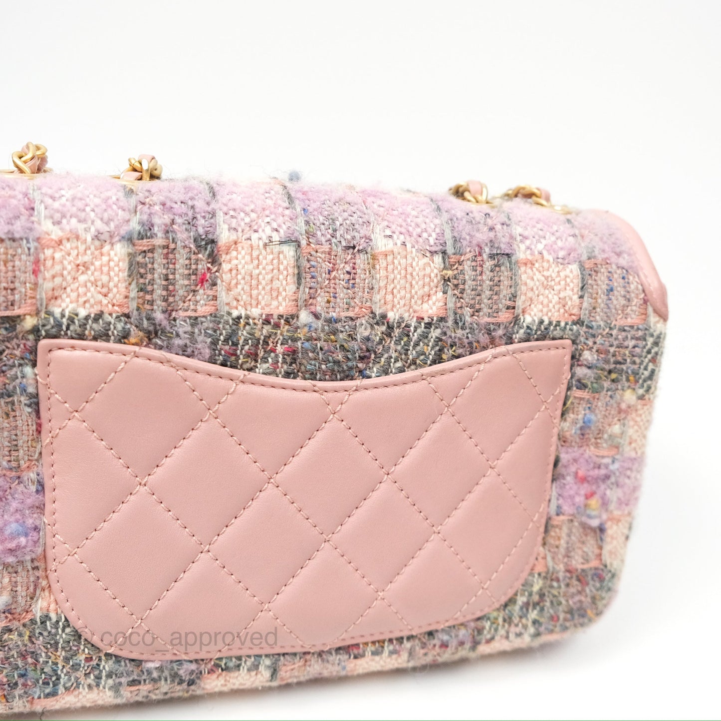 Chanel Small CC Filigree Flap Pink Tweed