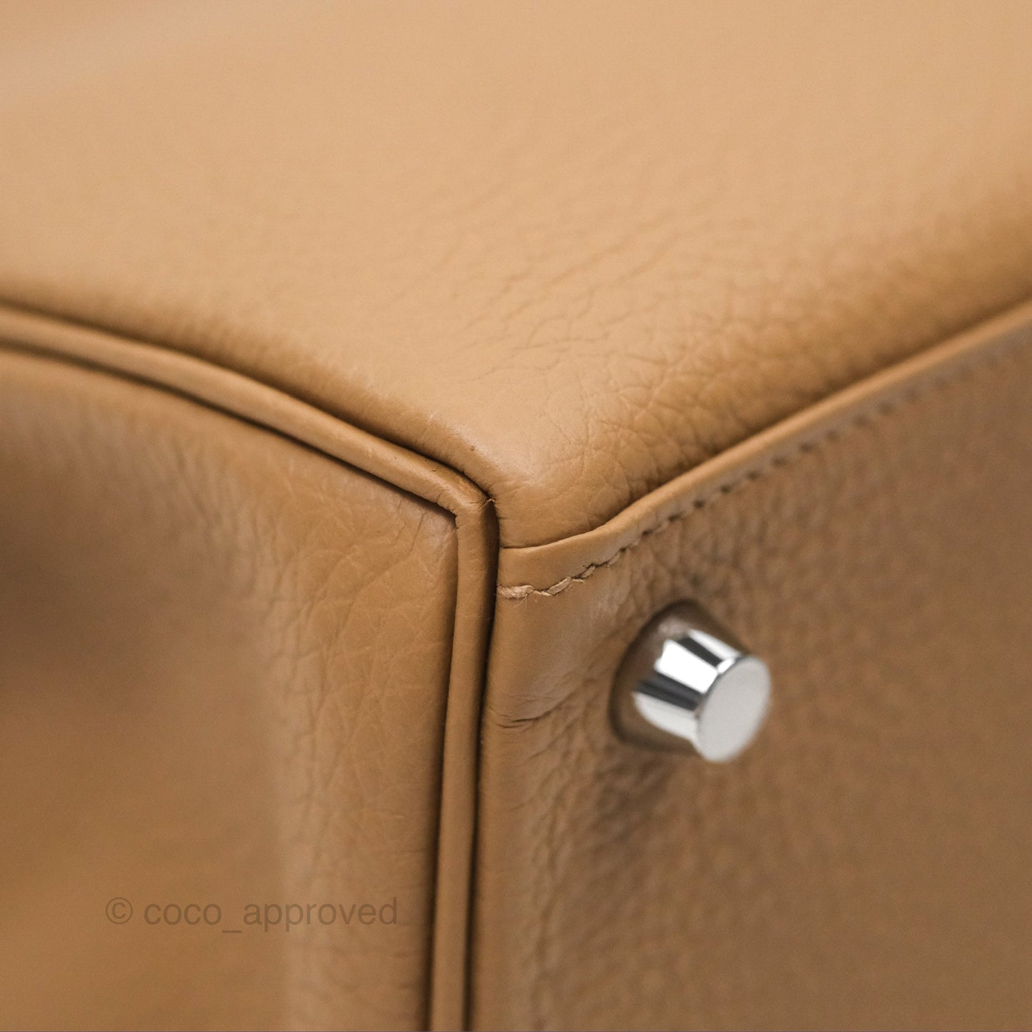 Hermes Kelly 25 Togo Chai 0M Palladium Hardware