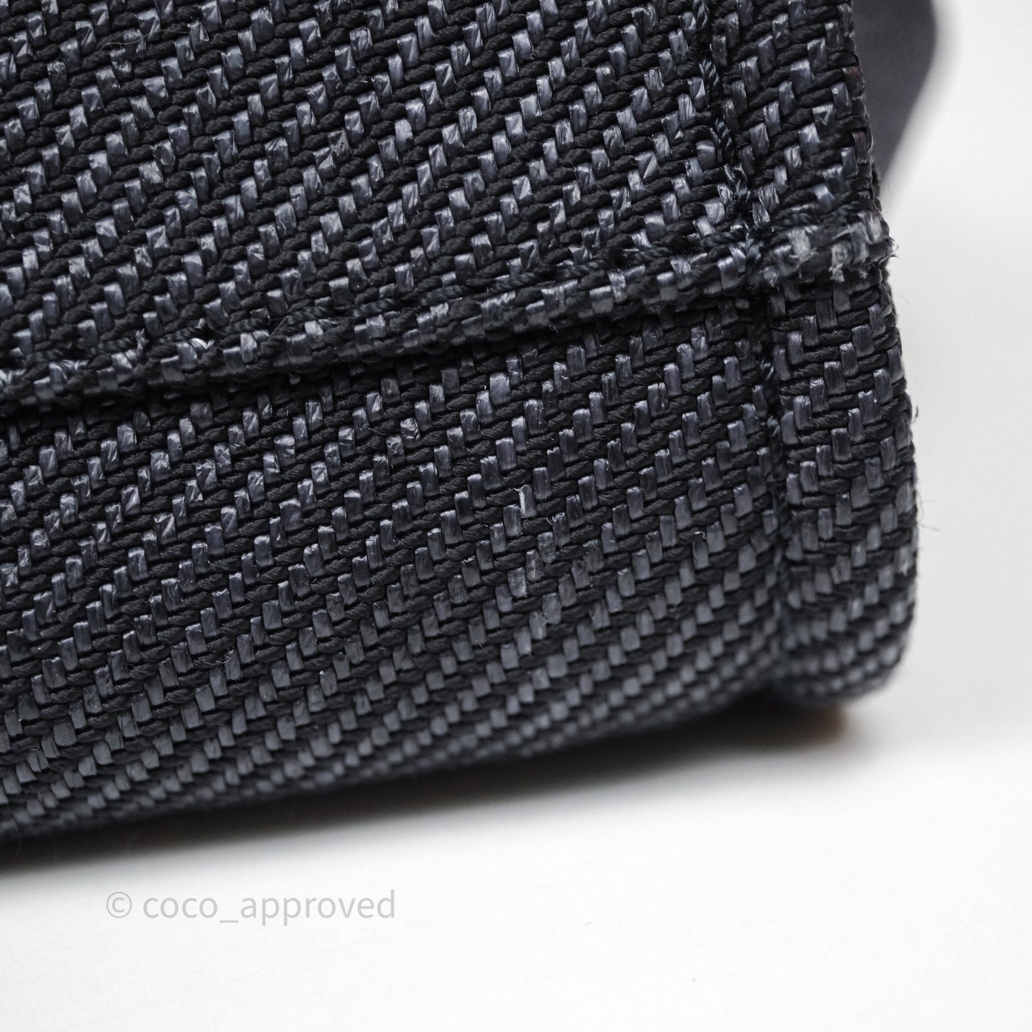 Chanel Medium Deauville Navy Canvas Gold Hardware