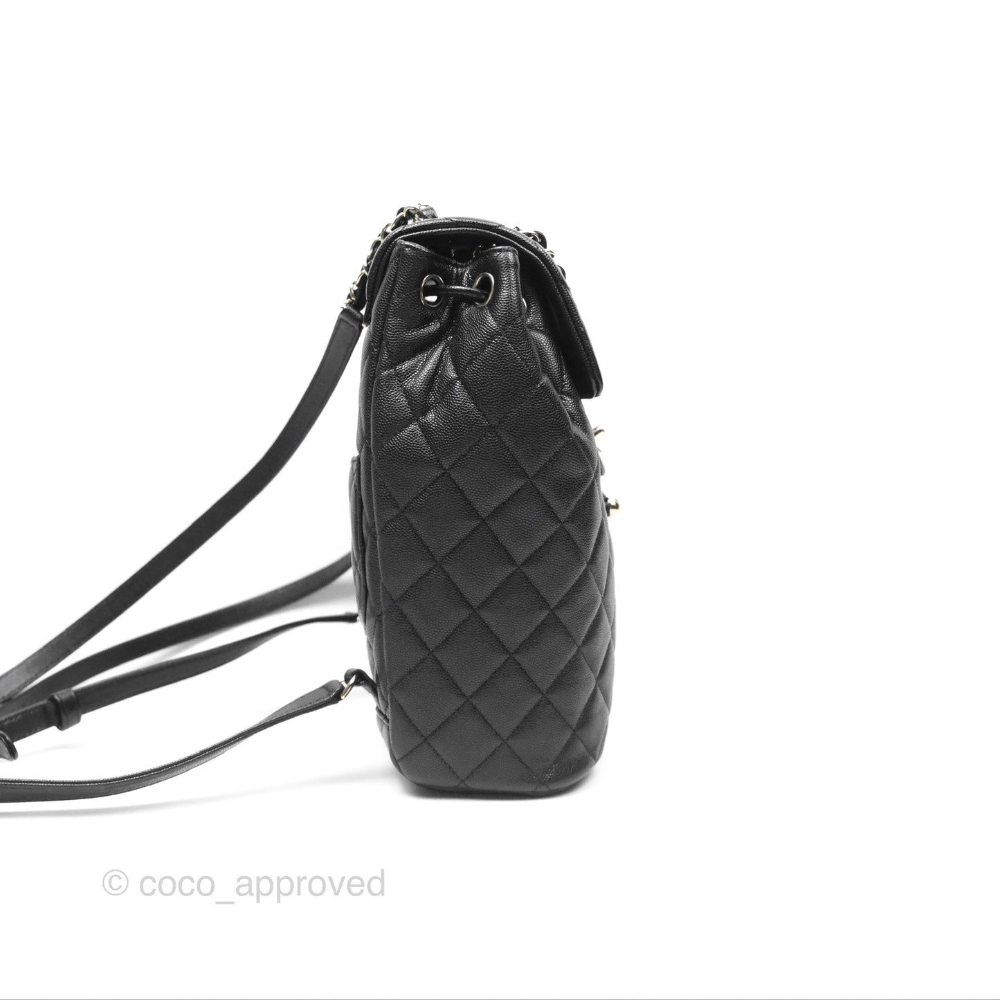 Chanel Small Urban Spirit Backpack Black Caviar Gold Hardware 23S