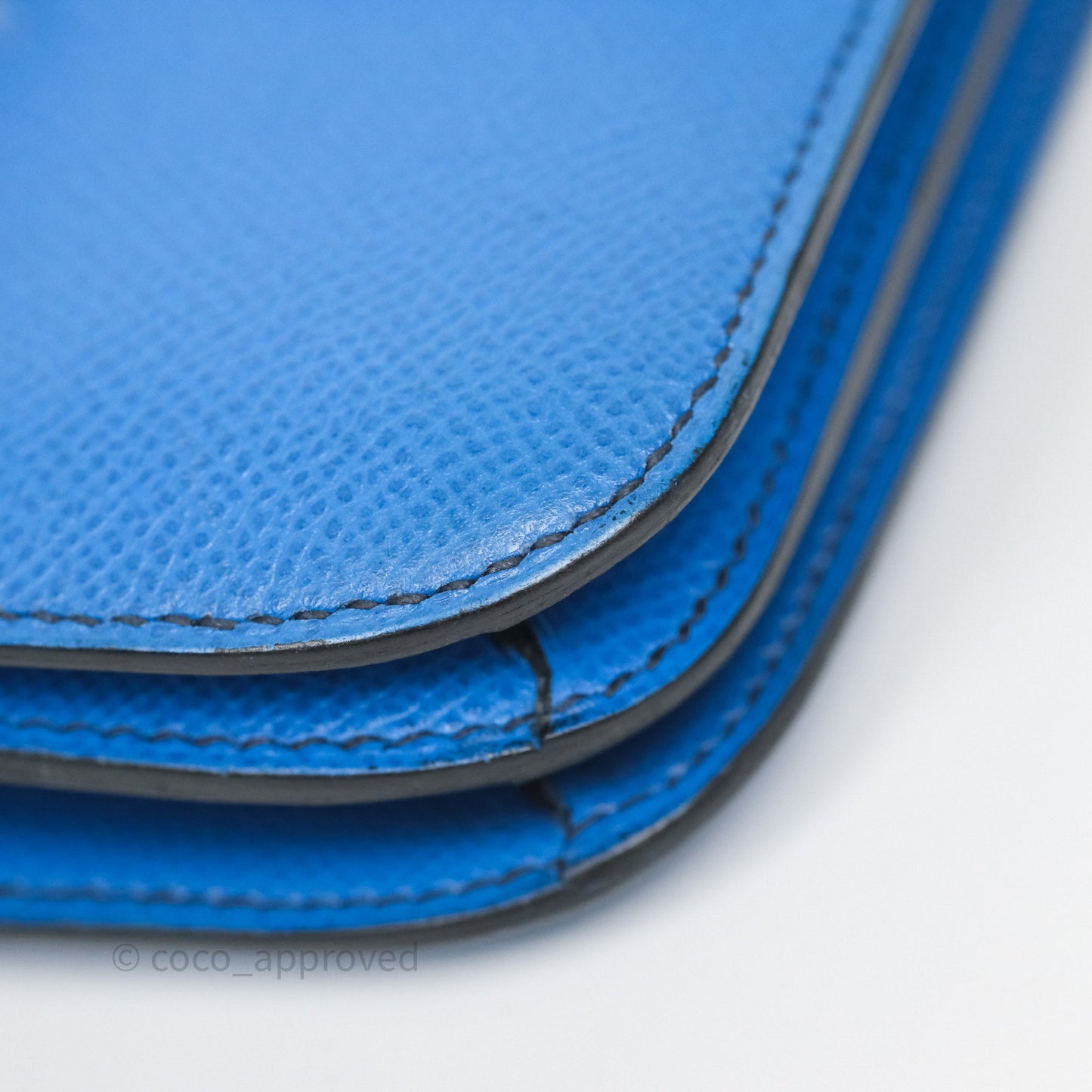 Hermès Constance Mini 18cm Bleu Izmir 7W Epsom Gold Hardware