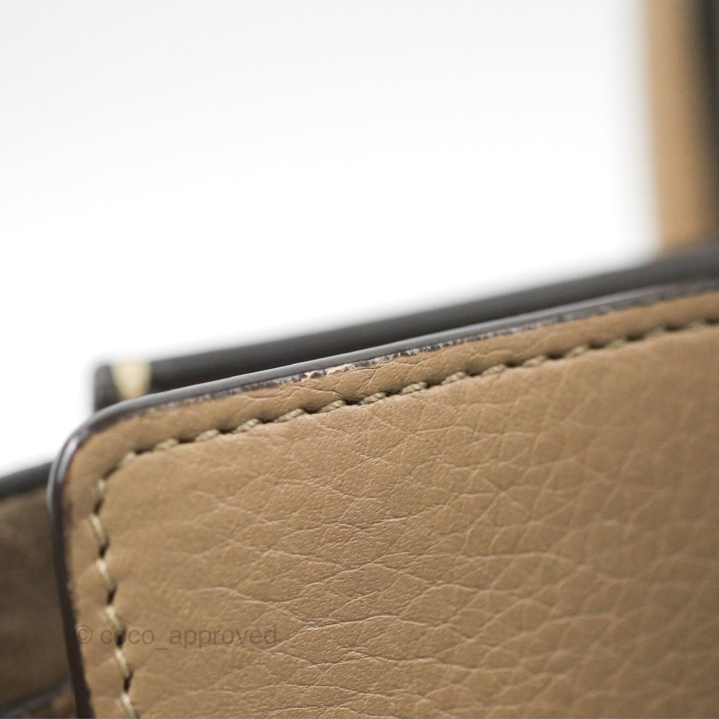 Celine Nano Luggage Bag Dune Drummed Calfskin