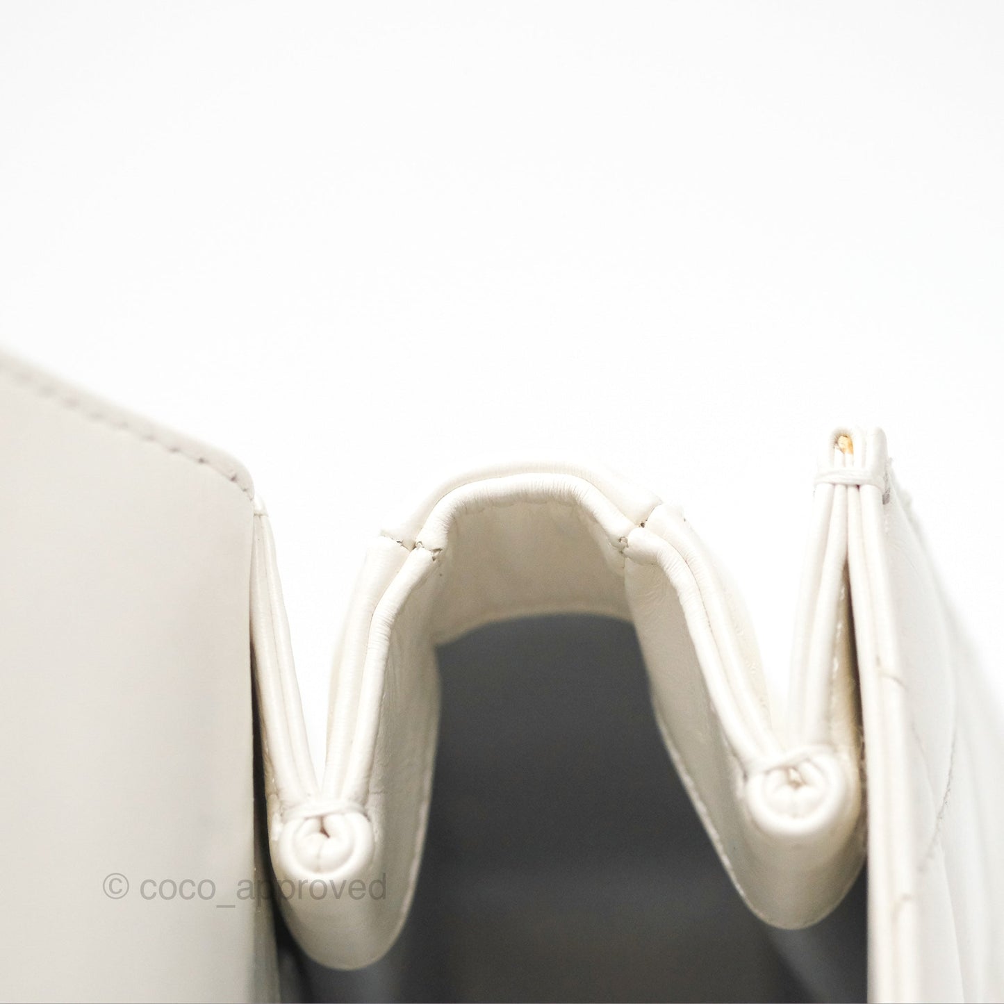 Chanel Rainbow Top Handle Flap Bag White Glazed Lambskin 23P