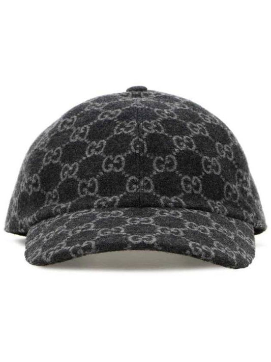 Luxury Gucci Trending 2025 GG Flannel Ball Cap Grey