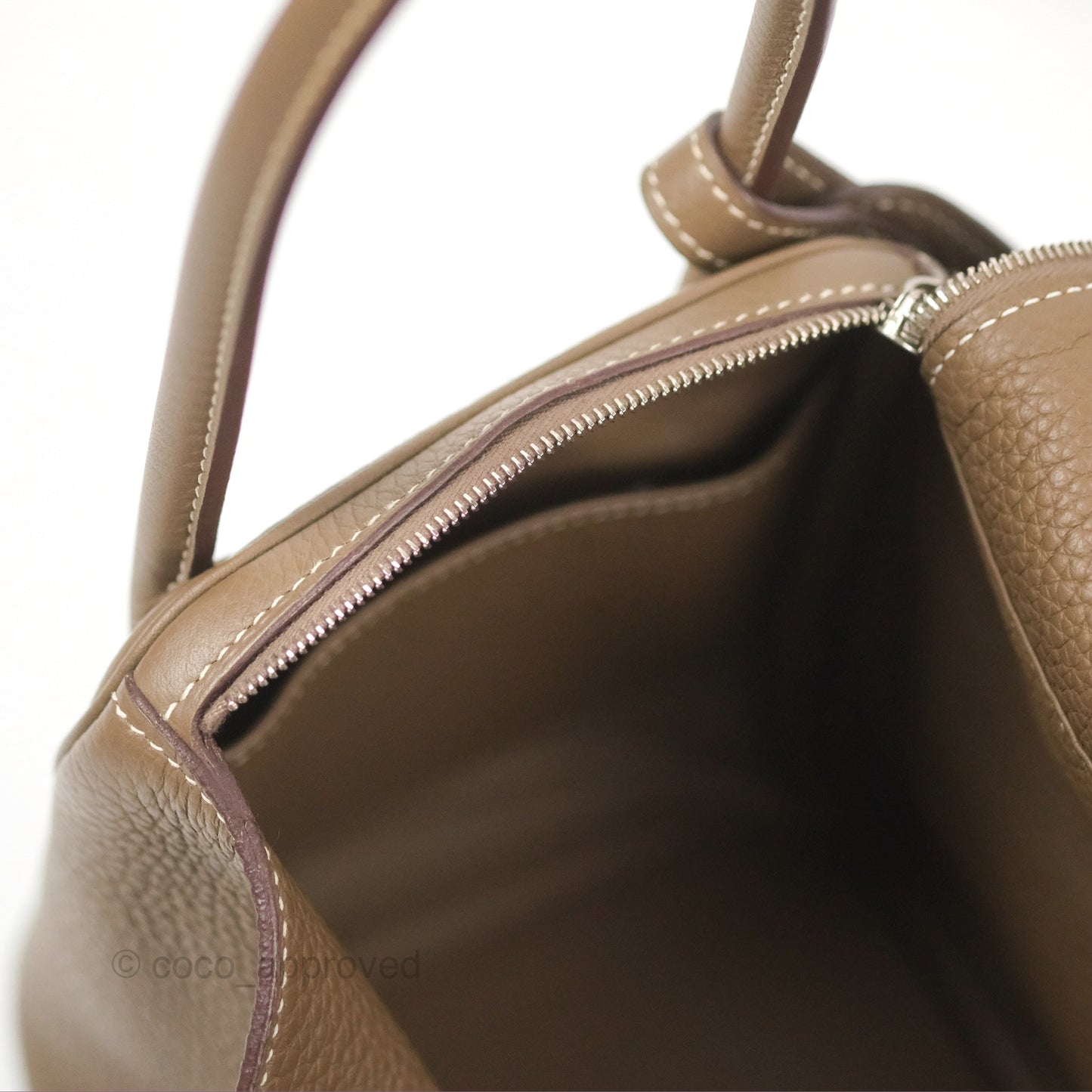 Hermès Lindy 26 Etoupe Clemence Palladium Hardware