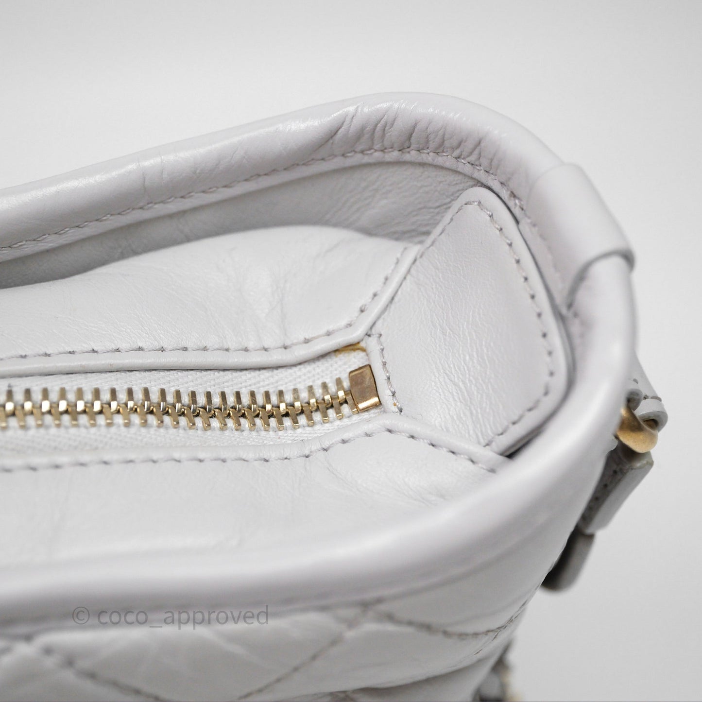 Chanel Small Gabrielle Hobo Quilted Grey Aged Calfskin