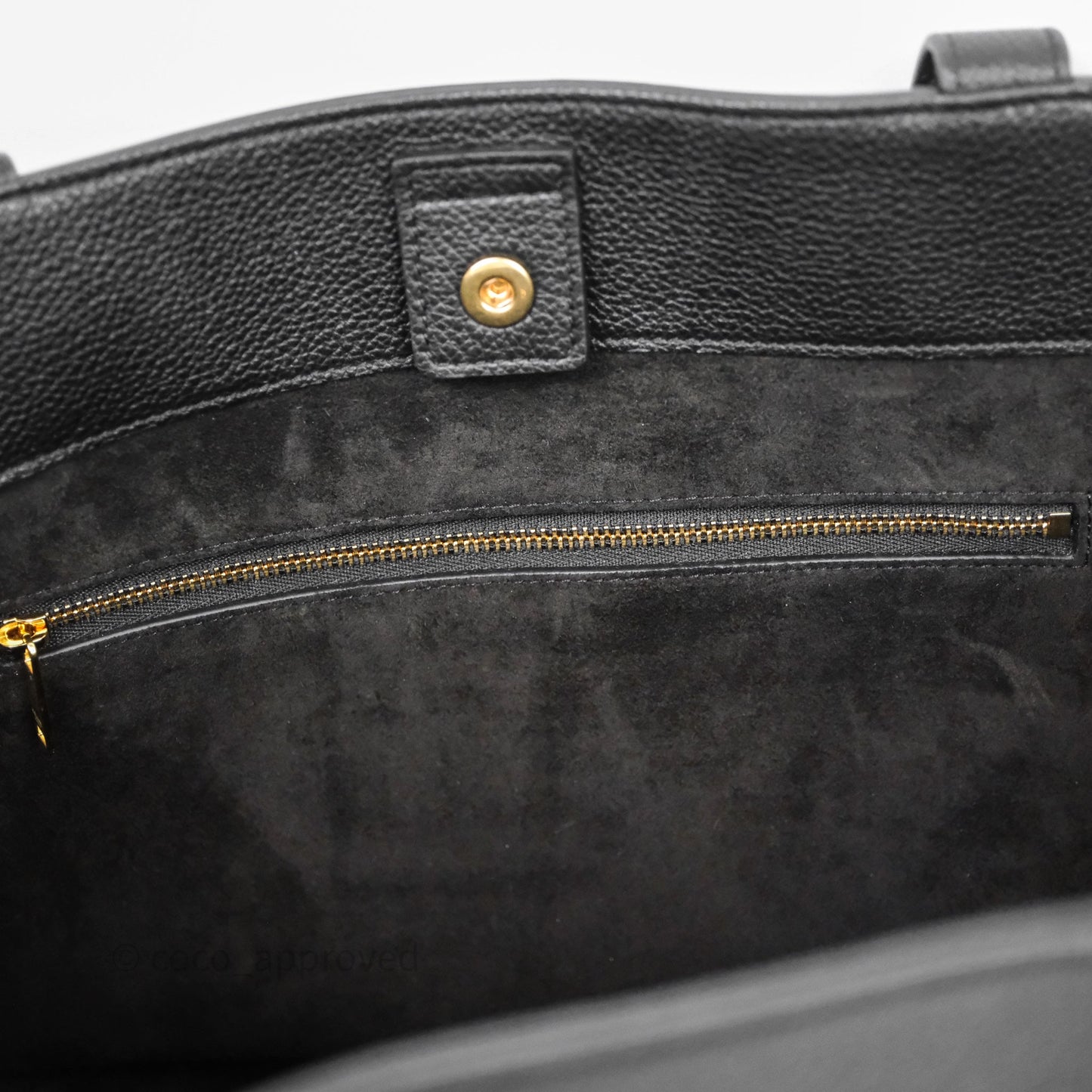 Celine Medium Cabas Anaïs Cuir Triomphe in Grained Calfskin Black