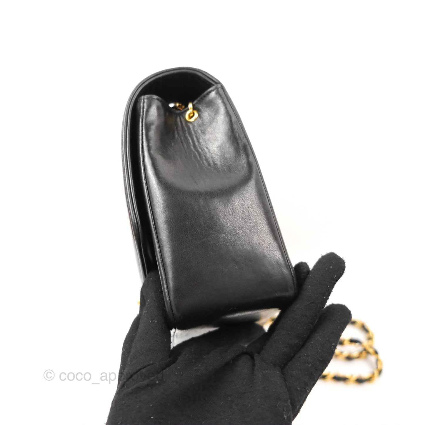 Chanel Vintage Medium Classic Diana Flap Bag Black Quilted Lambskin