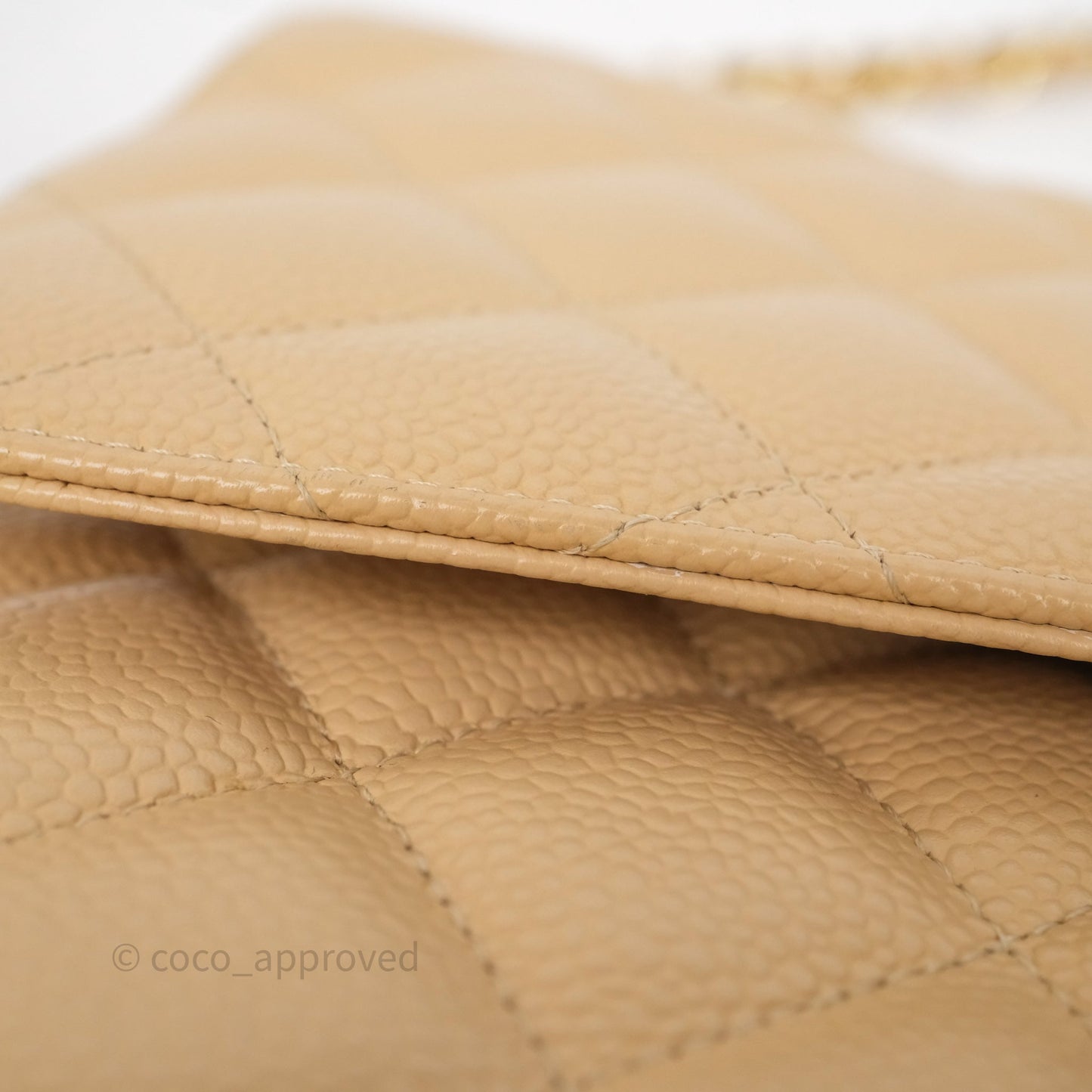Chanel Jumbo Double Flap Beige Caviar Gold Hardware⁣⁣