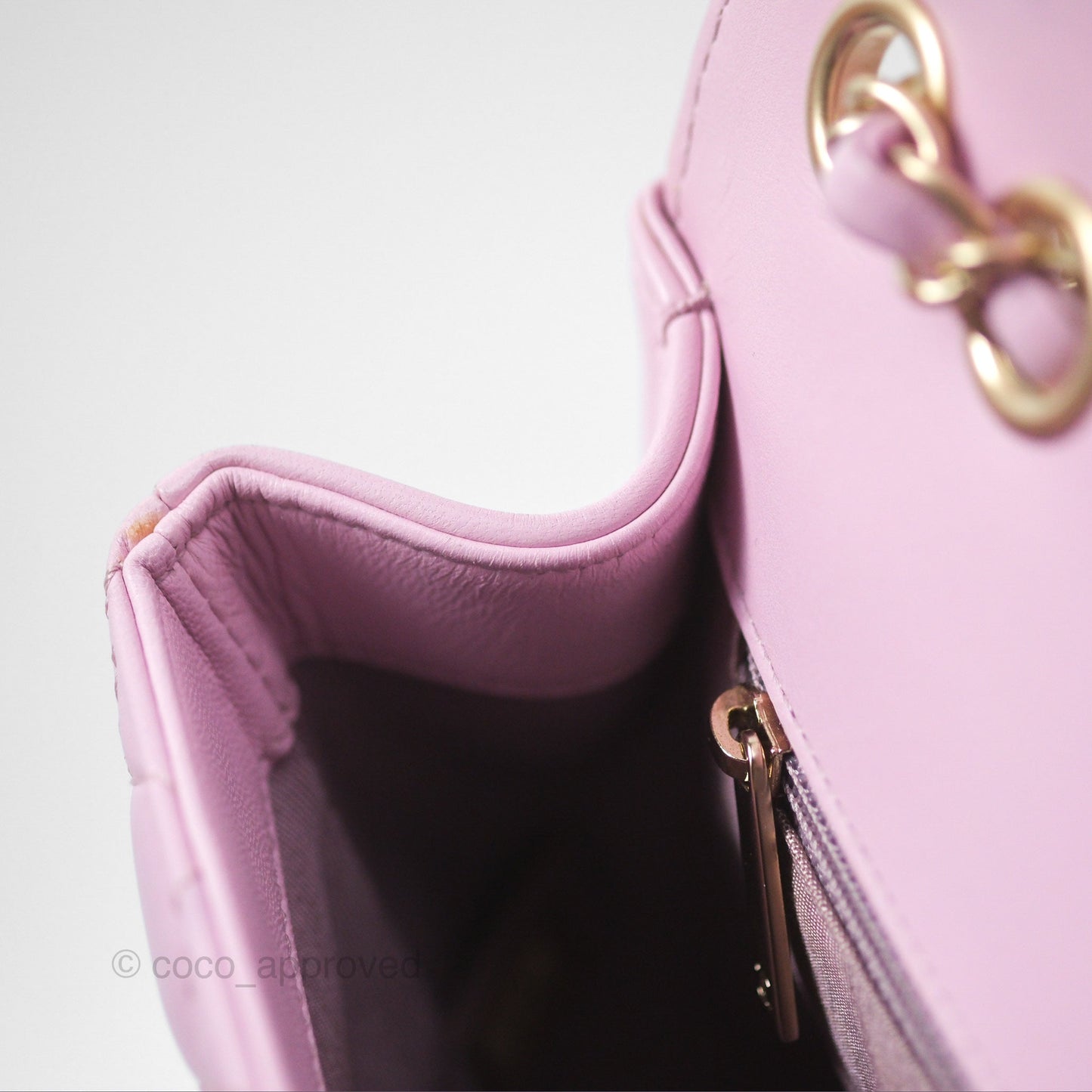 Chanel Quilted Flap Bag Pink Lambskin Aged Gold Hardware