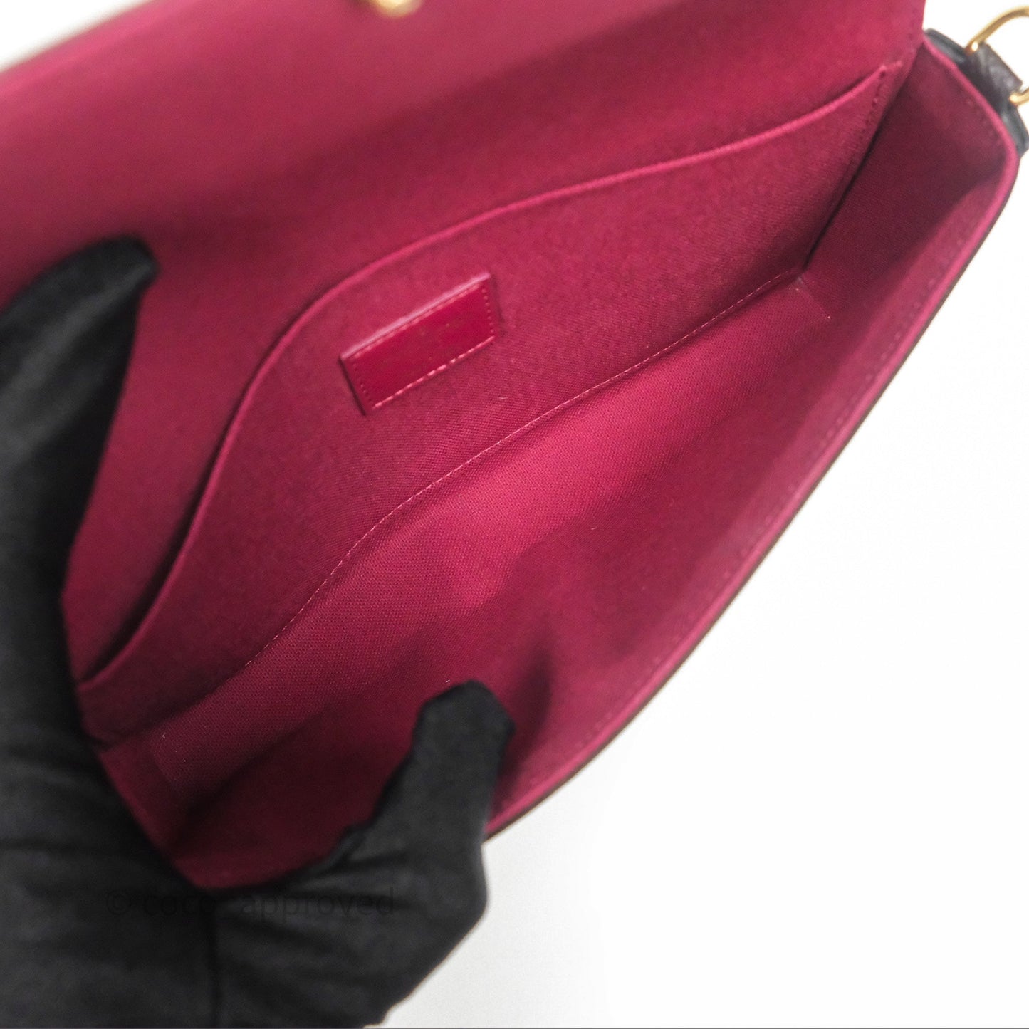 Louis Vuitton Félicie Pochette Clutch Monogram Canvas Gold Hardware
