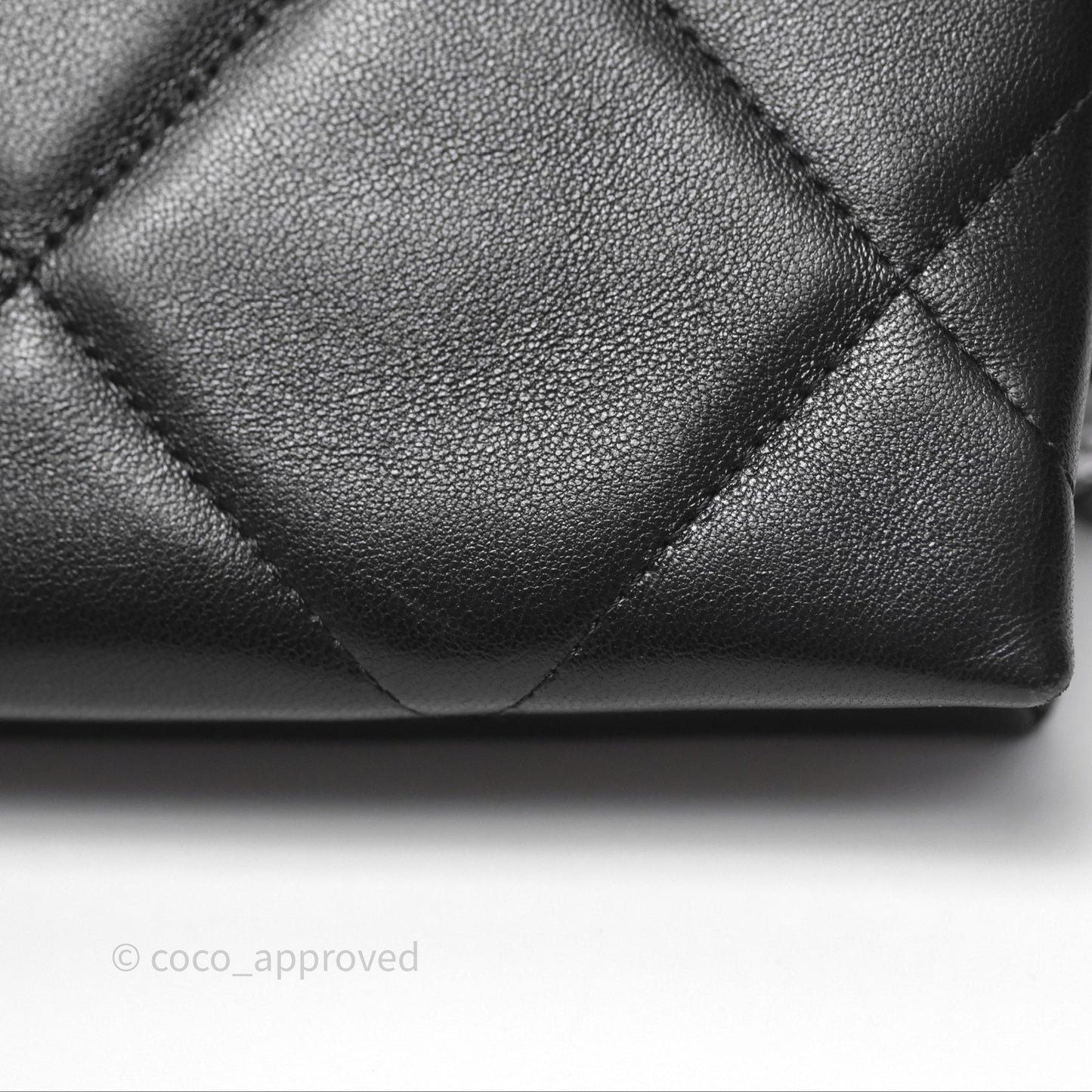 Chanel 19 Pouch Black Shiny Goatskin Mixed Hardware