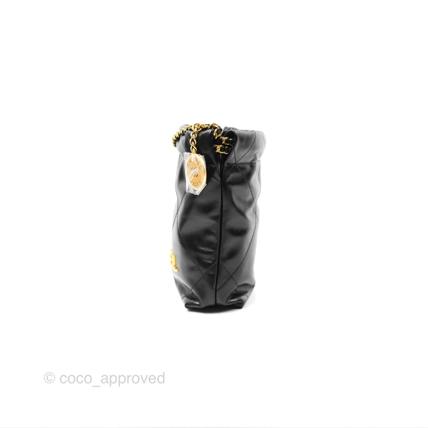 Chanel 22 Mini Bag Black Crumpled Calfskin