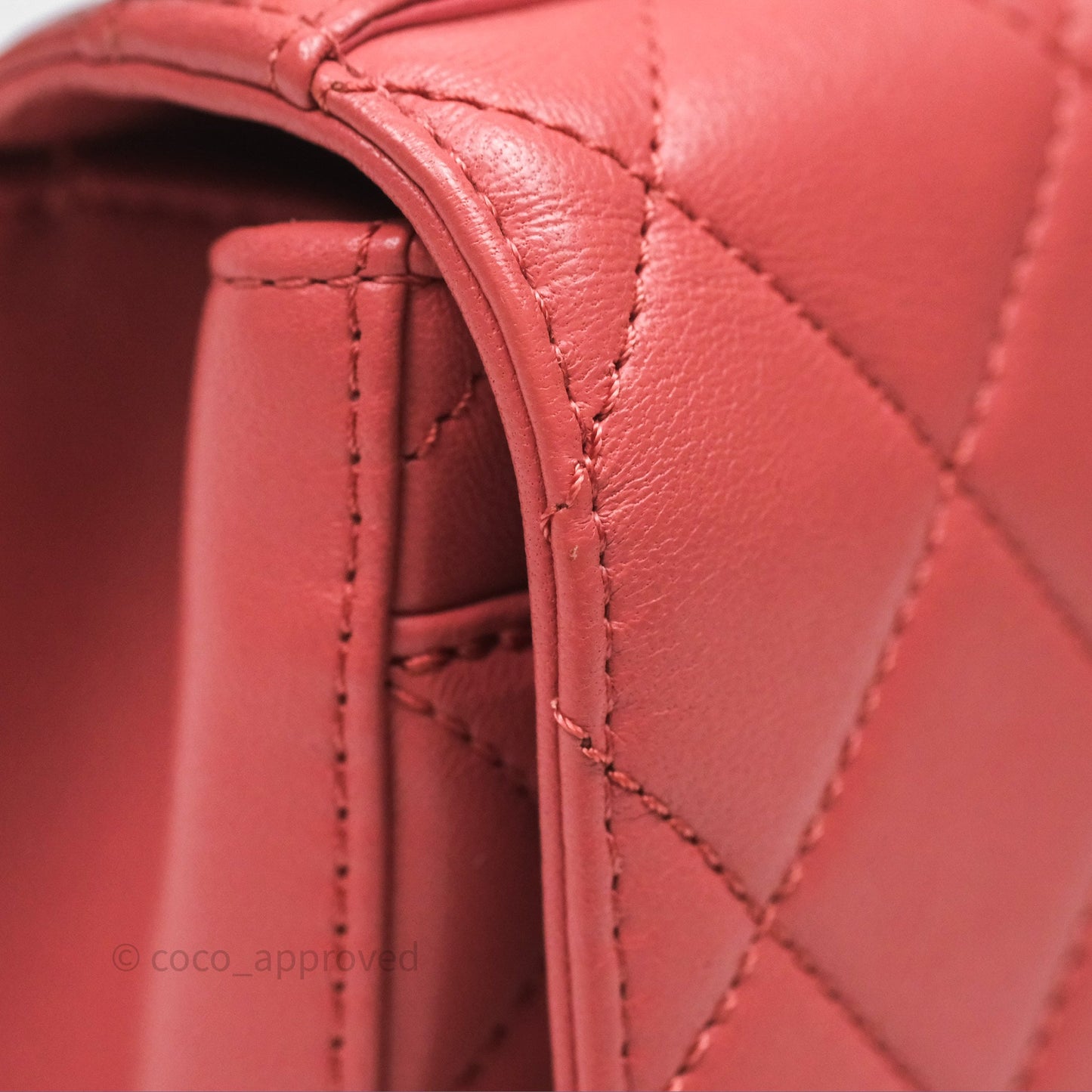Chanel Quilted Small Chain Infinity Handle Bag Pink Lambskin Aged Gold Hardware