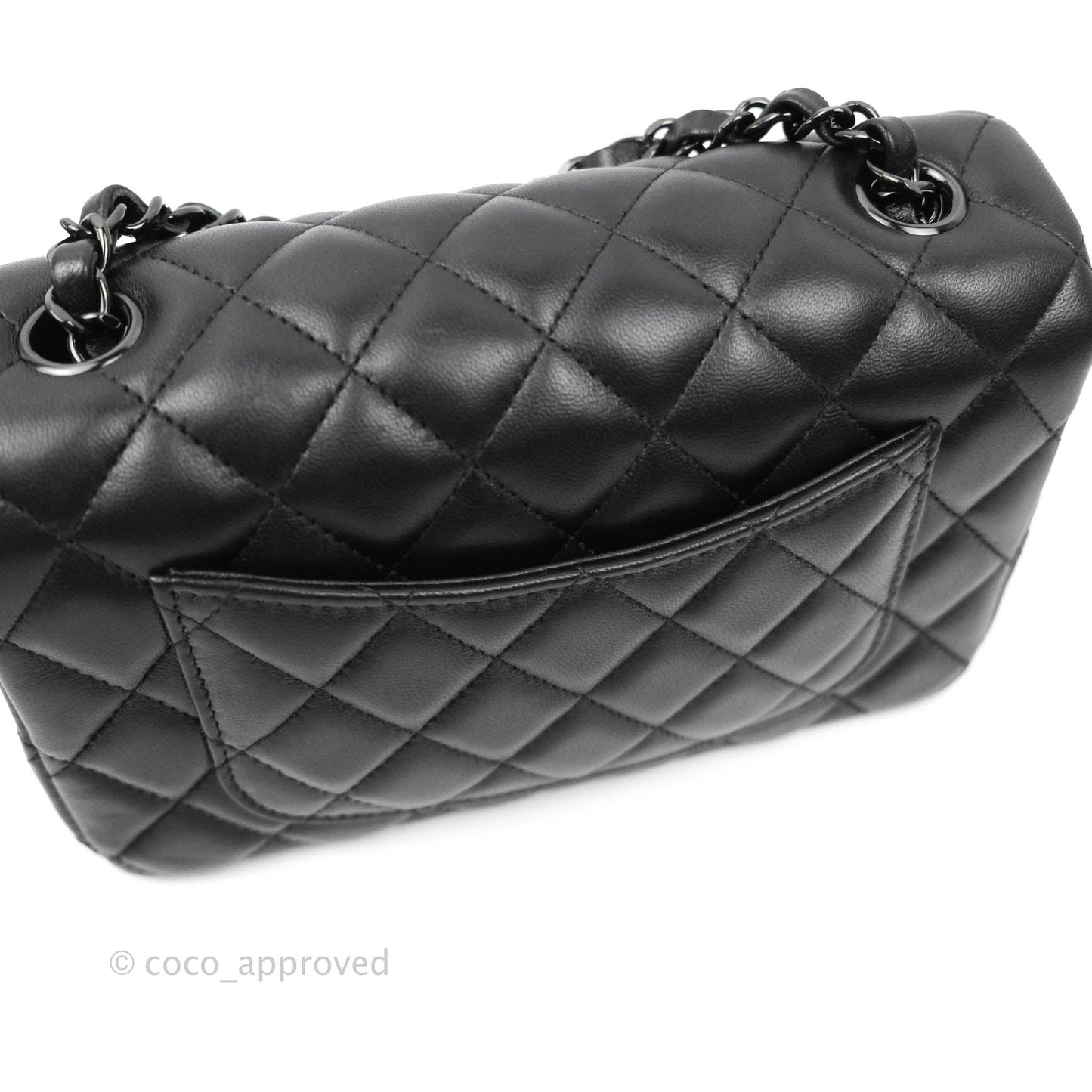 Chanel Quilted Mini Rectangular So Black Lambskin